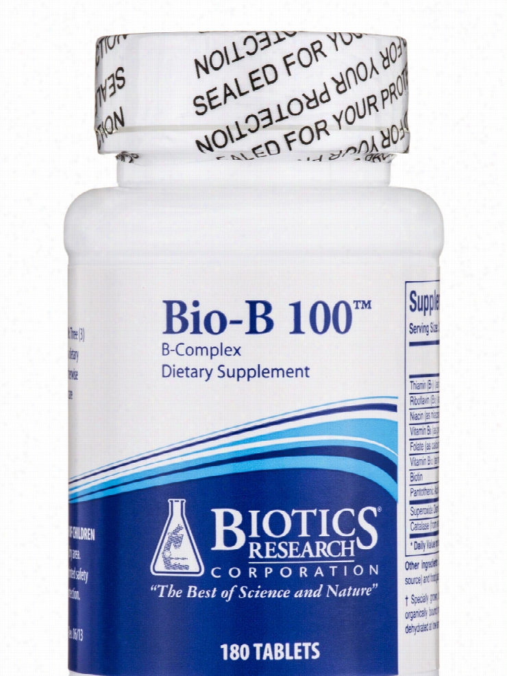 Biotics Research Nervous System Support - Bio-B 100 - 180 Tablets