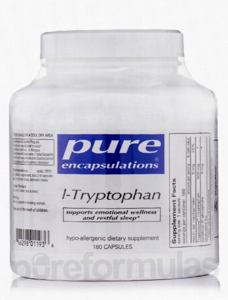 Pure Encapsulations Nervous System Support - L-Tryptophan - 180