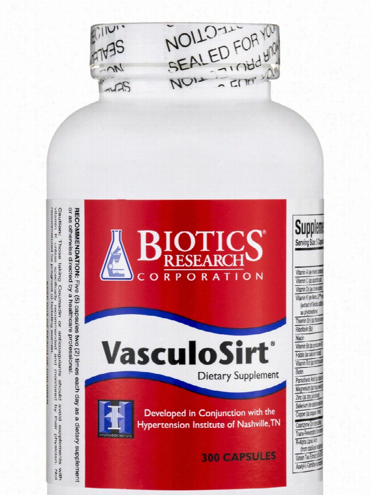 Biotics Research Cardiovascular Support - VasculoSirt - 300 Capsules