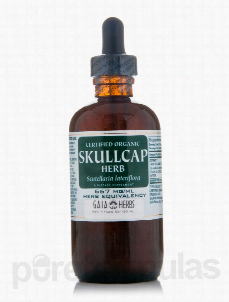 Gaia Herbs Nervous System Support - Skullcap Herb (Organic) - 4 fl. oz