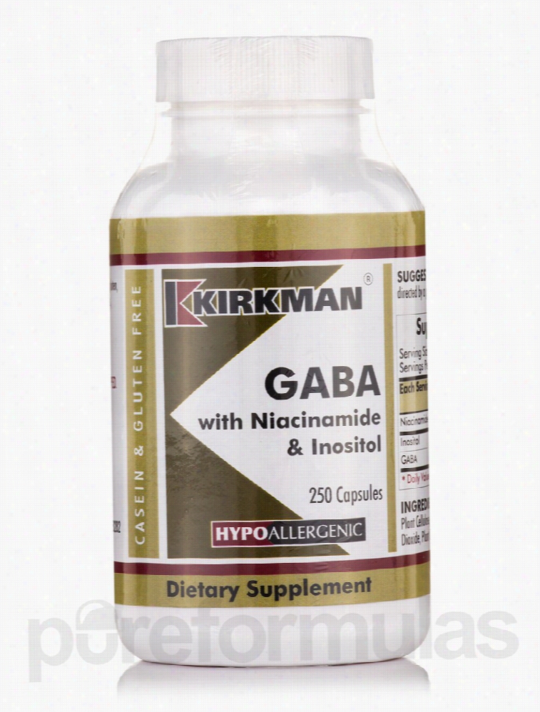 Kirkman Nervous System Support - GABA with Niacinamide & Inositol