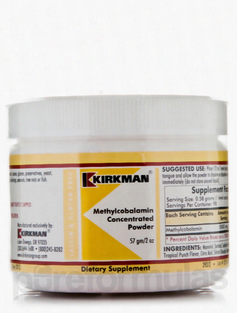 Kirkman Nervous System Support - Methylcobalamin Concentrated Powder -