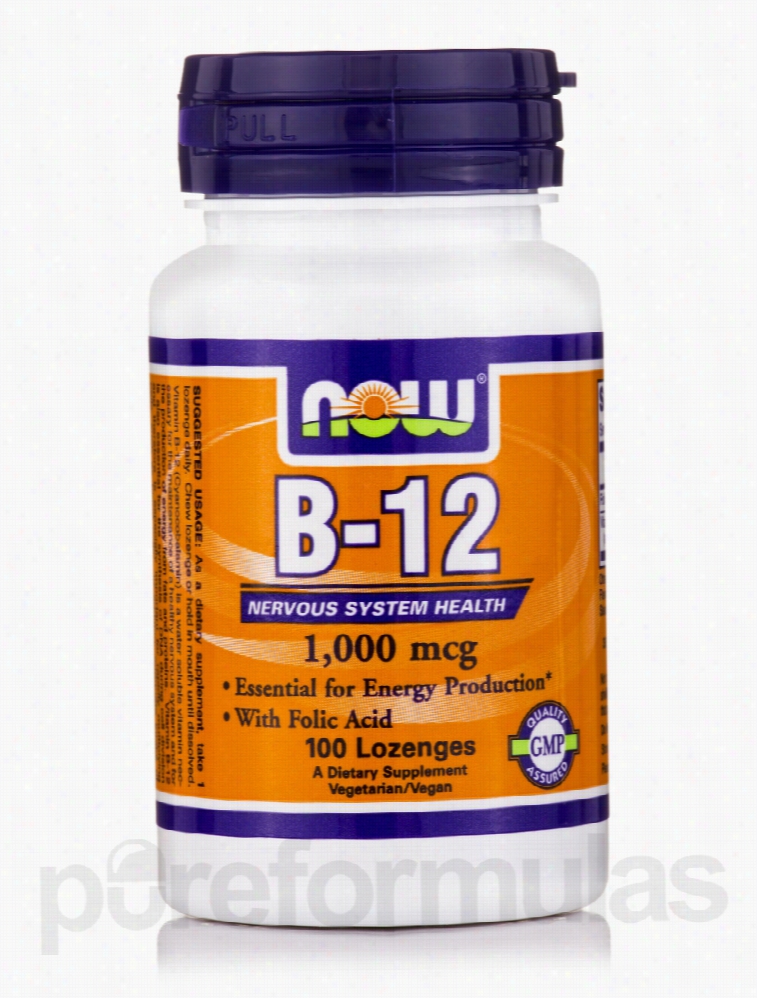 NOW Nervous System Support - B-12 1000 mcg - 100 Lozenges