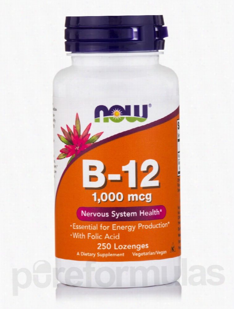NOW Nervous System Support - B-12 1000 mcg - 250 Lozenges