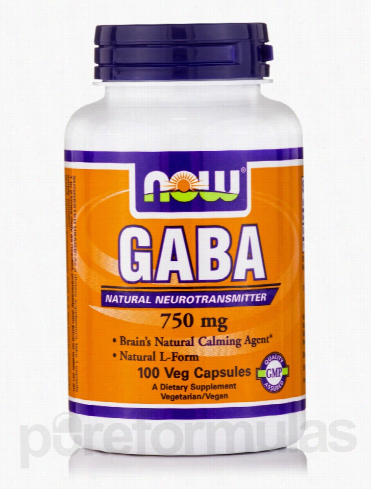 NOW Nervous System Support - GABA 750 mg - 100 Vegetarian Capsules