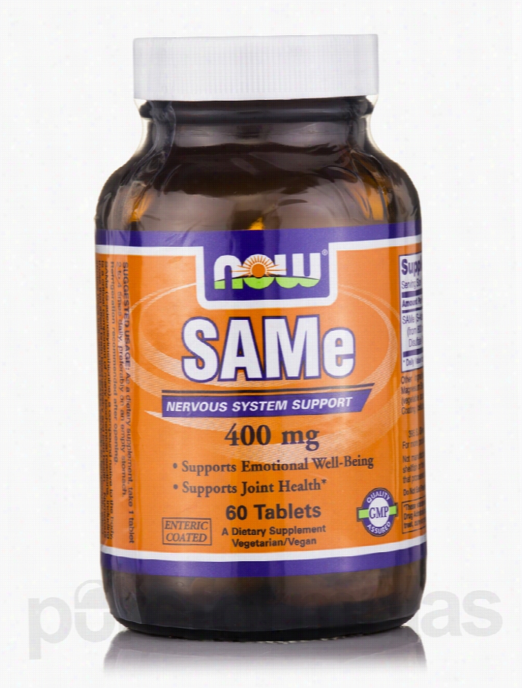 NOW Nervous System Support - SAMe 400 mg - 60 Tablets
