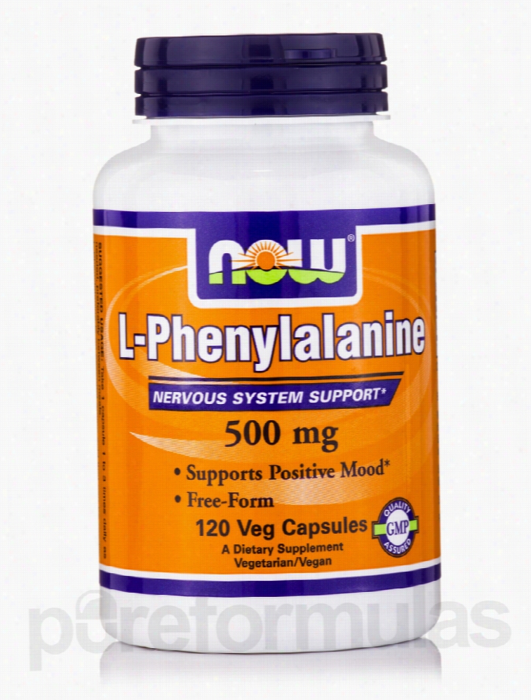 NOW Nervous System Support - L-Phenylalanine 500 mg - 120 Veg Capsules