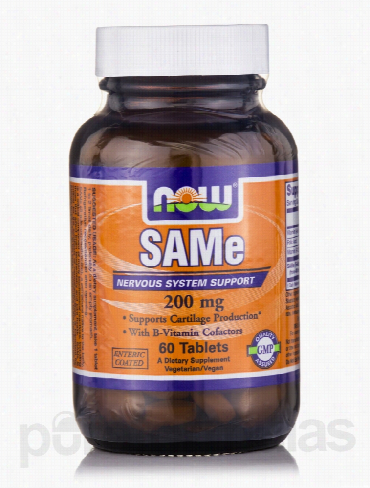 NOW Nervous System Support - SAMe 200 mg - 60 Tablets