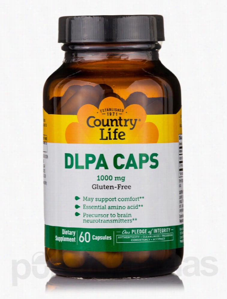 Country Life Nervous System Support - DLPA Caps 1000 mg - 60 Capsules