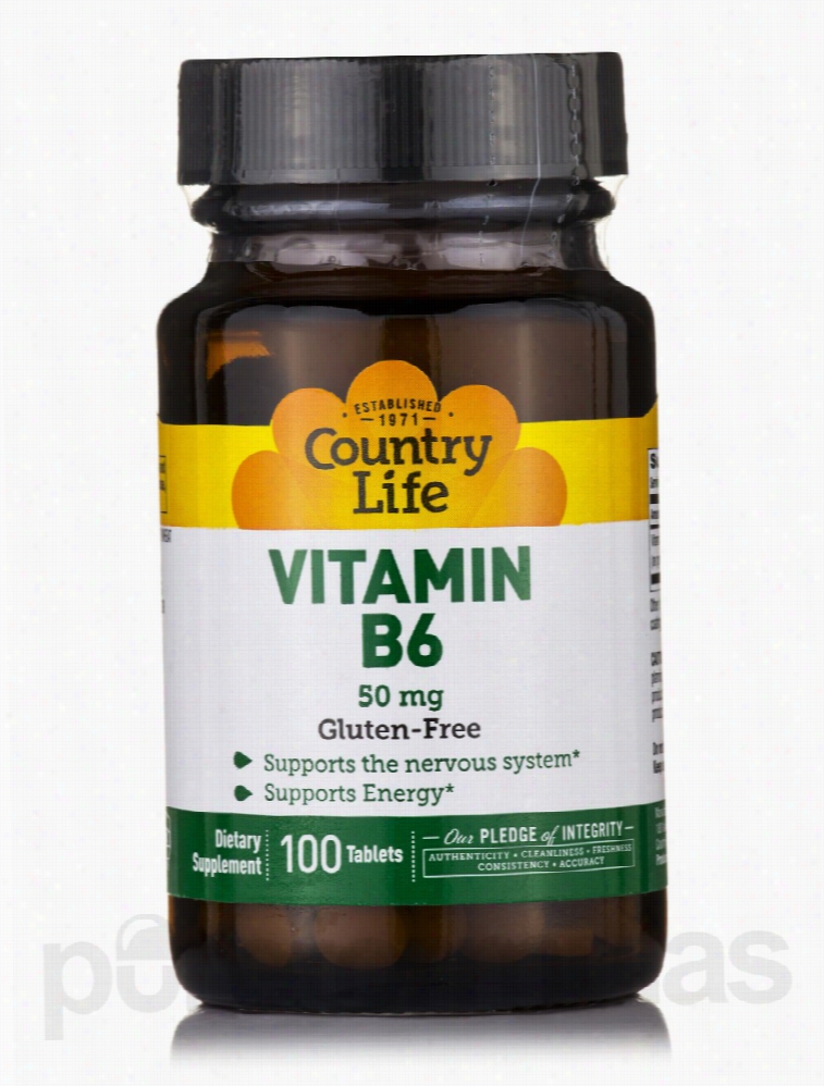 Country Life Nervous System Support - Vitamin B6 50 mg - 100 Tablets