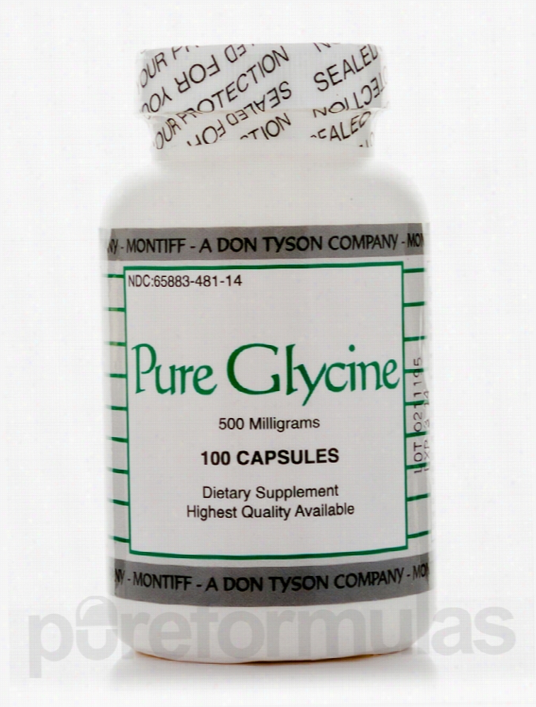 Montiff Nervous System Support - Pure Glycine 500 mg - 100 Capsules
