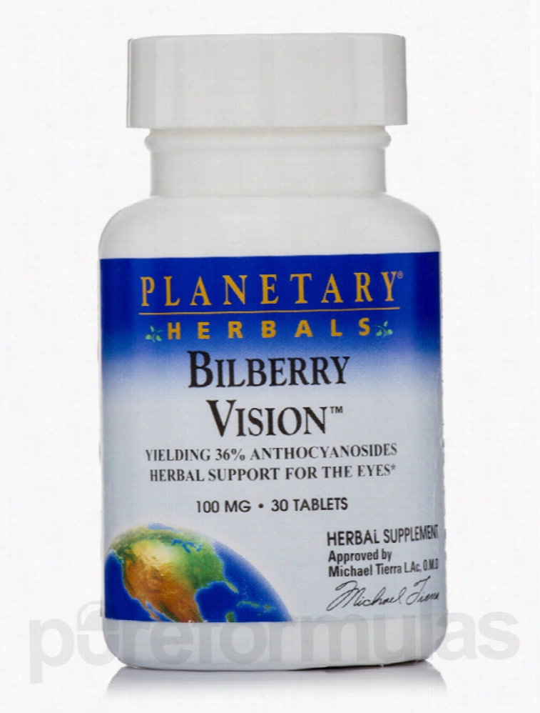 Planetary Herbals Cardiovascular Support - Bilberry Vision 100 mg - 30