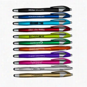 Custom iWriter Silhouette Stylus Click Ball Pen