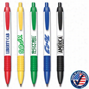 USA Liberty Grip Pen - White Barrel