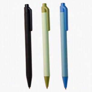 Recycled BioDegradable Clicker Pen - Black, Green or Blue