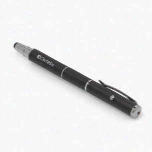 Brookstone Laser Pointer with Stylus & Ballpoint Pen - Black