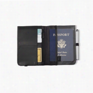 Gateway Leather Passport Wallet - Black