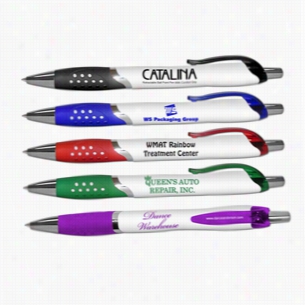 Catalina Retractable Ballpoint Pens with Rubber Grip