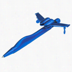 Metallic Blue Ballpoint Clicker Jet Pen